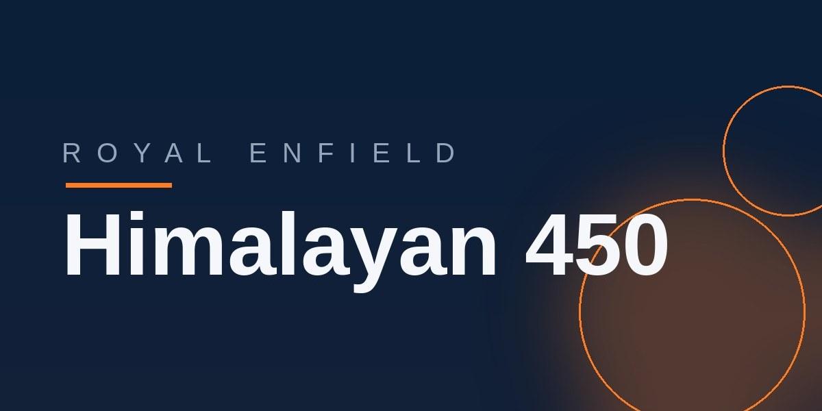 „Royal Enfield Himalayan 450“